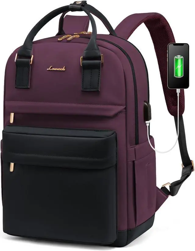Main image of LOVEVOOK Laptop Backpack for Women 15.6 Inch Laptop Bag with USB Port, Fashion Waterproof Backpacks Teacher Nurse Stylish Travel Bags Vintage Daypacks for College Work