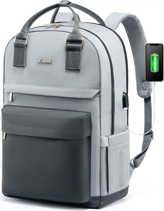 Main image of LOVEVOOK Laptop Backpack for Women Men, 17.3 Inch Laptop Bag with USB Port Fashion Waterproof Backpacks Teacher Nurse Stylish Travel Bags Vintage Daypacks Bookbag for College School Work