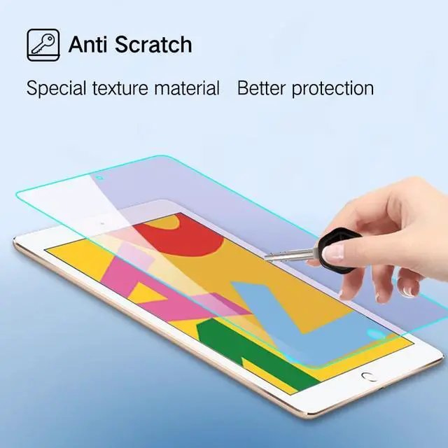 Alt view image 3 of 5 - PERFECTSIGHT Anti Blue Light Screen Protector Compatible with iPad 7/8/9 gen (10.2 Inch, 7th/8th/9th Generation), HD Clear Eye Protection Blue Light Blcoking Tempered Glass, Anti Fingerprint [1 Pack]