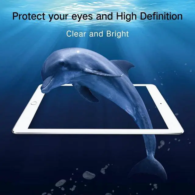 Alt view image 4 of 5 - PERFECTSIGHT Anti Blue Light Screen Protector Compatible with iPad 7/8/9 gen (10.2 Inch, 7th/8th/9th Generation), HD Clear Eye Protection Blue Light Blcoking Tempered Glass, Anti Fingerprint [1 Pack]