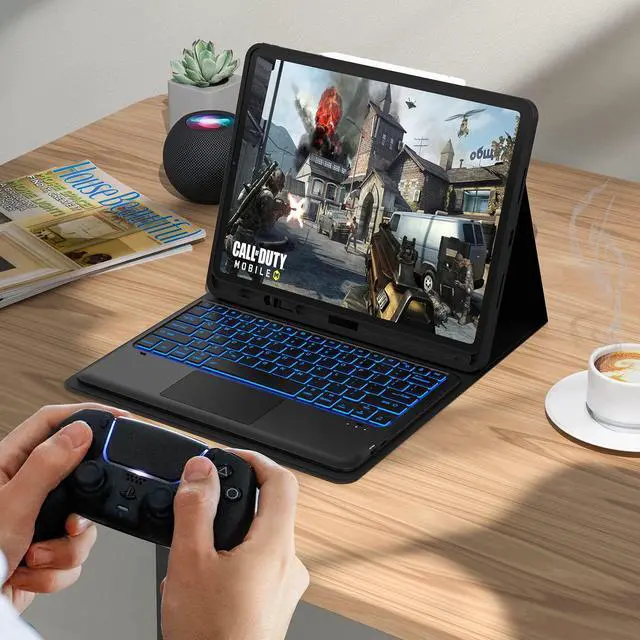 Alt view image 5 of 5 - MicroPack iPad Pro 12.9 Case with Keyboard - 2022, Detachable Wireless, 7 Color Backlit, Compatible for iPad Pro 12.9 3rd Gen to 6th Gen, Black