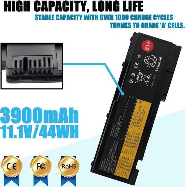 Alt view image 2 of 5 - LAQUEENA 45N1143 Laptop Battery Compatible with Lenovo ThinkPad T420i T420s T430S Series 0A36287 42T4844 42T4845 42T4846 42T4847 45N1036 45N1037 45N1038 45N1039 45N1064 45N1065 11.1V 44Wh 6-Cell