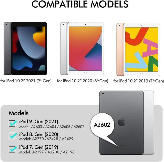 Alt view image 2 of 5 - MicroPack iPad 9th Generation Case with Keyboard, for iPad 8th Generation, iPad 7th Generation 10.2 Inch, Smart Touchpad 7 Color Backlit Detachable Keyboard for iPad 9th/8th/7th Gen,10.2inch