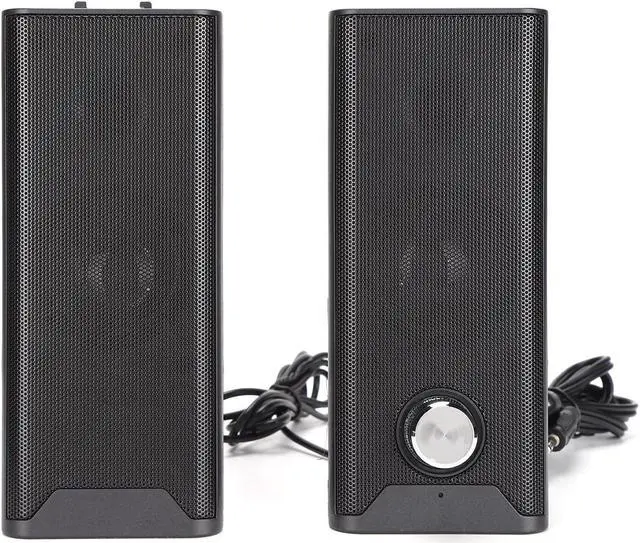 Main image of Soundbar Speaker, 1 Pair of Mini Strip USB Speakers Multimedia Audio Stereo Speaker Wired Desktop Speaker with Subwoofer Subwoofer for Home Computer Laptop