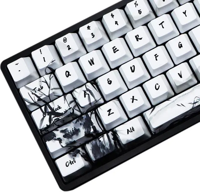 Main image of MOLGRIA Keycaps 68 Set Ink Panda for 68 Keys Keyboard, Custom PBT OEM Profile Key Caps with Keycap Puller for Cherry MX Gateron Khail Switches Gaming Keyboard