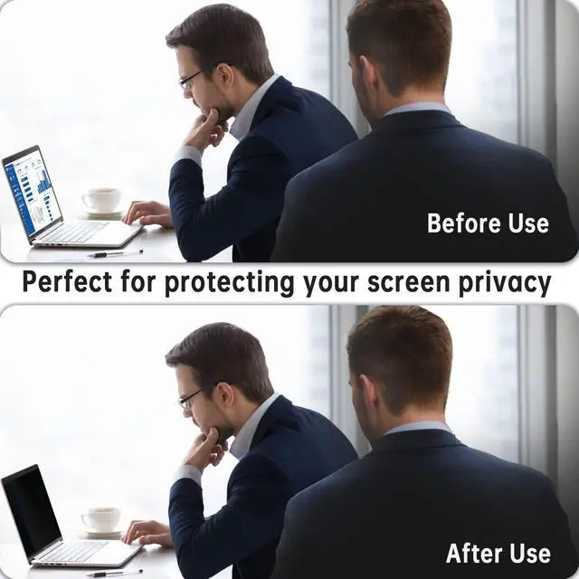 Alt view image 4 of 5 - Peslv Magnetic Privacy Screen for MacBook Pro 15 Inch (2012-2015), Removable Anti Blue Light Glare Peep Filter Black Out Screen Protector for Mac 15.4 In Laptop Model (A1278 A1286 A1398)