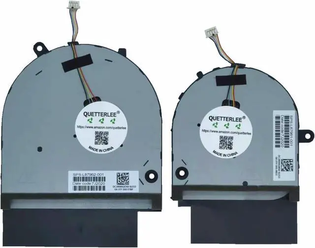 Main image of QUETTERLEE Replacement New Laptop CPU and GPU Cooling Fan for HP Envy 17M-CG 17M-CG0013DX 17M-CG1013DX TPN-C146 Series L87962-001 L87961-001 EG50040S1-1C210-S9A EG50040S1-1C220-S9A DC5V 2.25W Fan