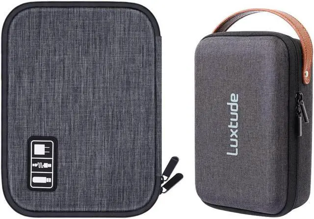 Main image of Luxtude Compact Electronics Organizer, Hard Carrying Case for Electronics, Portable Charger Storage, Cord Storage