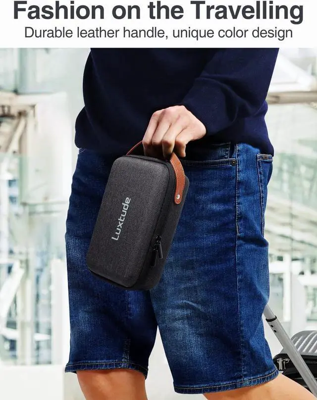 Alt view image 5 of 5 - Luxtude Compact Electronics Organizer, Hard Carrying Case for Electronics, Portable Charger Storage, Cord Storage