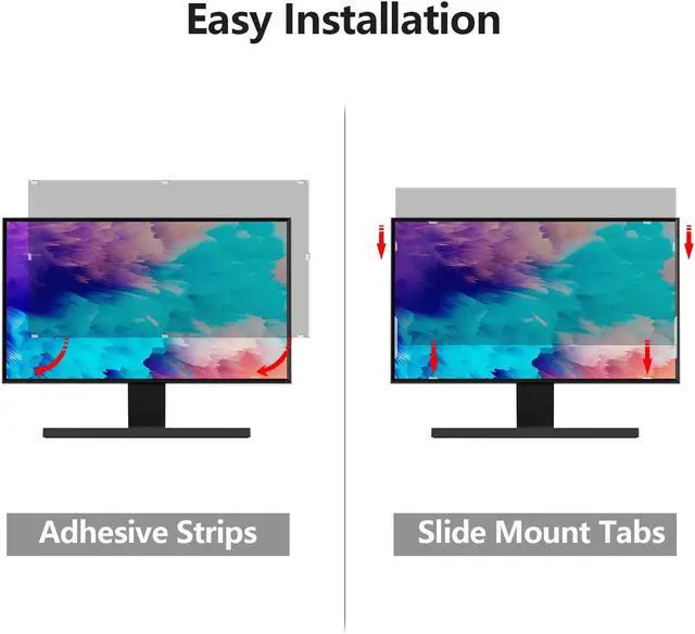 Alt view image 5 of 5 - Computer Privacy Screen Protector 21.5 Inch with Hp Dell Acer Asus Samsung LG and More, Removable Security Shield Filter for 16:9 Aspect Ratio Monitor Like ViewSonic Sceptre AOC Koorui BenQ (21.5" Dia