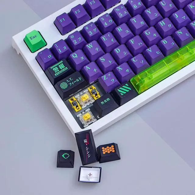 Alt view image 5 of 5 - ZXMICYFA Keycaps,135 Keys Dye-Sublimation Cherry Profile Custom PBT Keycaps Set with 7U Spacebar for ASIN Layout Cherry Gateron MX Switches Mechanische Keyboard