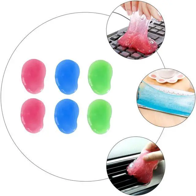 Alt view image 2 of 5 - Mobestech 20 Pcs Keyboard Cleaning Mud Car Interior Duster Keyboard Cleaner Gel Car Cleaning Goo Speakers Dust Cleaner Cleaning Duster for Cleaning Jelly Dust Crystal