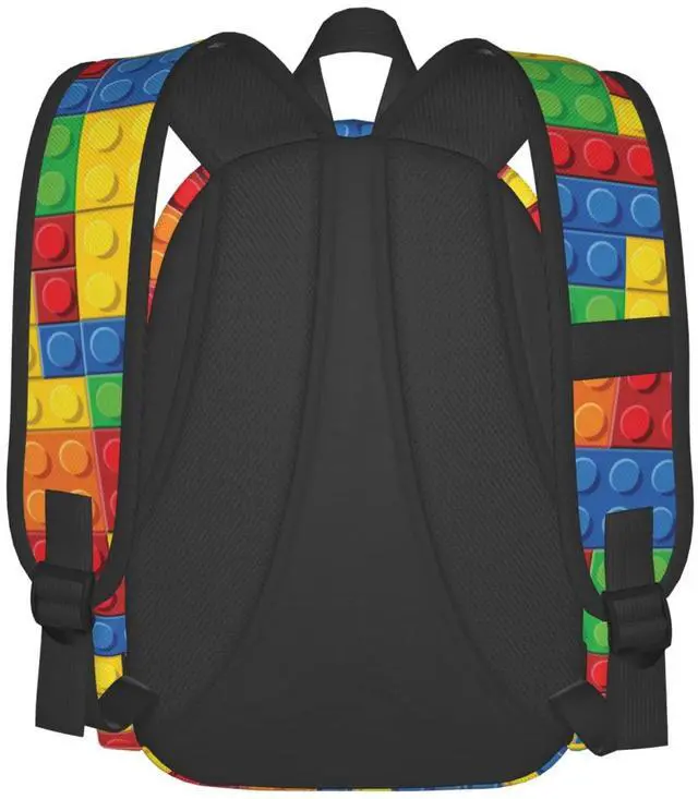 Alt view image 4 of 5 - Muxxirt Daily Backpack Colorful Bricks Backpacks Travel Laptop Daypack 17 inch Bags for Men Women