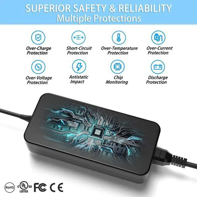 Alt view image 5 of 5 - VHBW Replacement for Asus TUF 150W Charger Compatible with ROG Strix Scar III G531GT G531GD G731GT FX505 FX505GT FX505DT FX705DD FX705DT FX705DU ADP-150CH B A18-150P1A 20V 7.5A Power Adapter