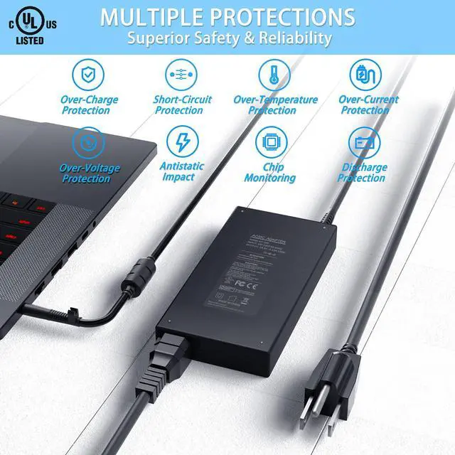 Alt view image 5 of 5 - VHBW Replacement for HP 120W Power Adapter Compatible with HP Envy DV4 5300 DV6 7300 DV7 7000 7300 EliteBook 8460W 8560W Thunderbolt Dock 120W G2 HSTNN-DA25 ADP-120MH AC Adapter