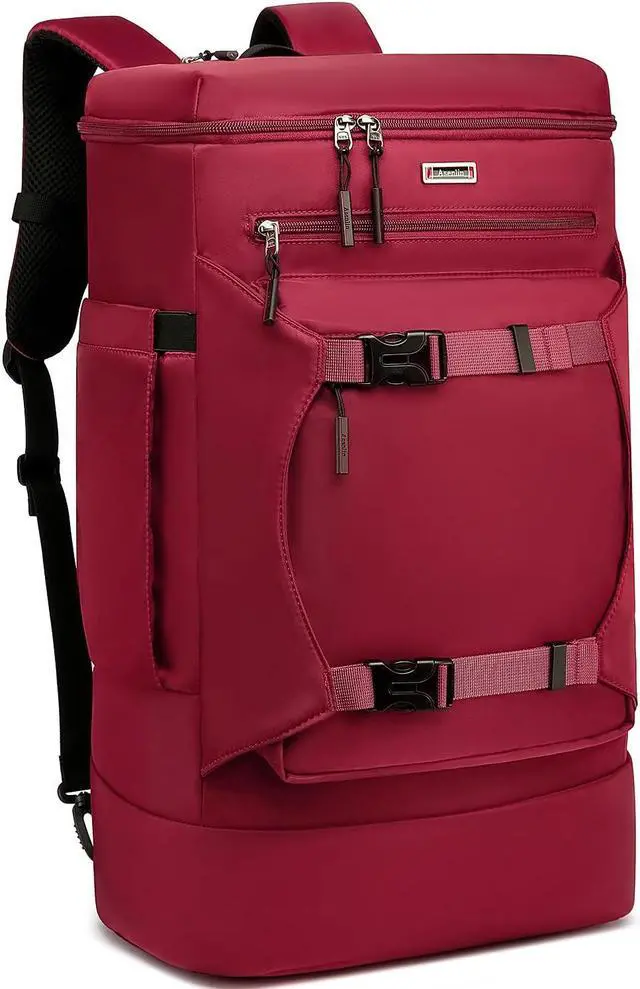 Main image of Asenlin Travel Backpack for Women Men,40L Extra Large Hiking Backpack 17 Inch Carry on Backpack Water Resistant for Casual Daypack Gym Backpack-Red