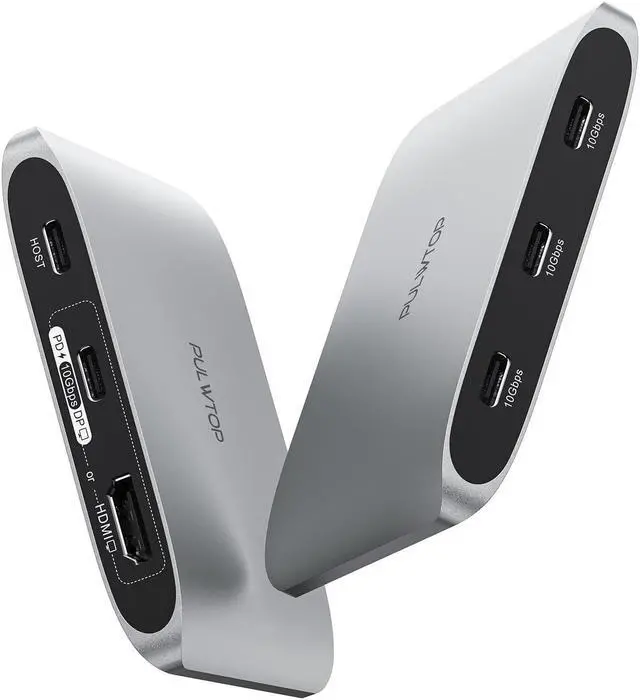 Main image of PULWTOP 6-in-1 USB C Hub with 4K HDMI,3 USBC 10 Gbps Data Ports, Full-Featured USB-C100W Power Delivery+10 Gbps Data Ports+4K DP