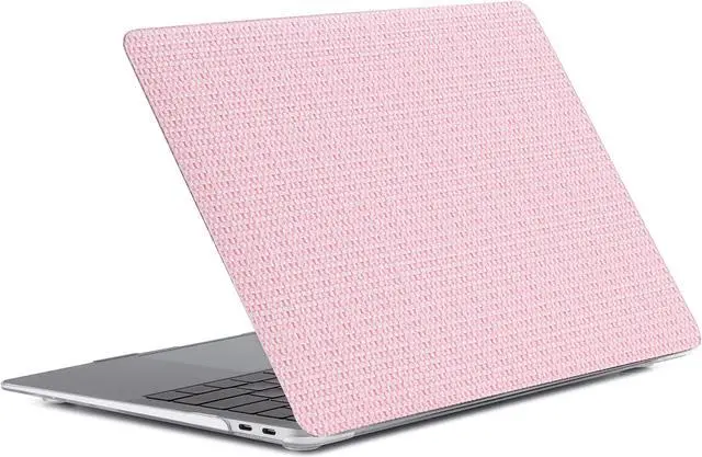 Main image of BaayCerrie Pink Woven Fabric Design for MacBook Air 15 inch Case Model A3114 A2941 2024 2023 M3 M2 Chip