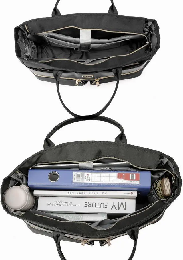 Alt view image 5 of 5 - Rabjen Nurse Tote Bag, Laptop Work Bag, Medical Supplies Shoulder Bag for Home Health Care and nursing student