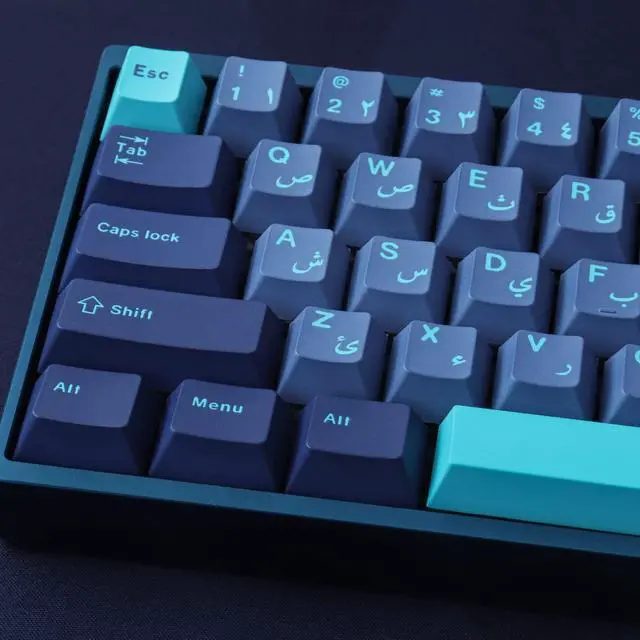 Alt view image 2 of 5 - Tsungup PBT Keycaps 134 Keys Cherry Profile Arabian Sea Keycaps Dye Sublimation Japanese Keycaps with 6.25U 7U Spacebar for Cherry MX Switches Mechanical Keyboard