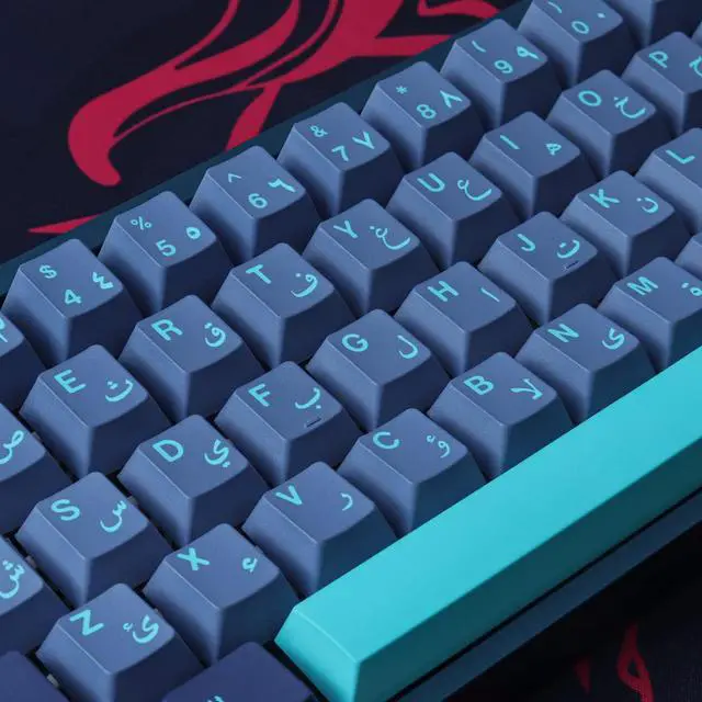 Alt view image 4 of 5 - Tsungup PBT Keycaps 134 Keys Cherry Profile Arabian Sea Keycaps Dye Sublimation Japanese Keycaps with 6.25U 7U Spacebar for Cherry MX Switches Mechanical Keyboard