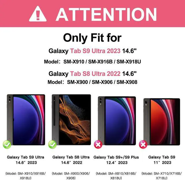 Alt view image 2 of 5 - BATYUE Case for Samsung Galaxy Tab S10, S9, S8 14.6" - Shockproof Protective Tablet Case with Shoulder Strap & Kickstand. Colorful Blue