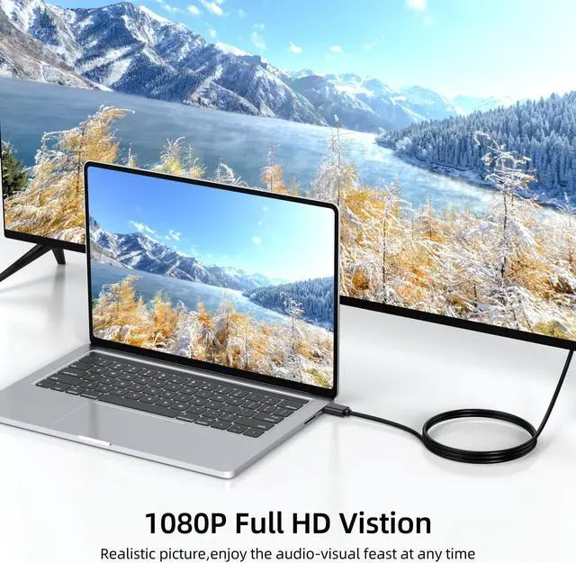 Alt view image 3 of 5 - URELEGAN 6ft HDMI to VGA Cable 5-Pack, 1080P HD Video, Compatible with Computer, Laptop, Monitor, Projector, HDTV