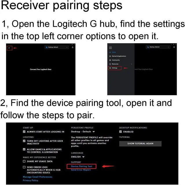 Alt view image 2 of 4 - BestParts New USB Dongle Keyboard Receiver Adapter Replacement for G913 G915 TKL Wireless Mechanical Gaming Keyboard fits for G815 G813 TKL (Black)