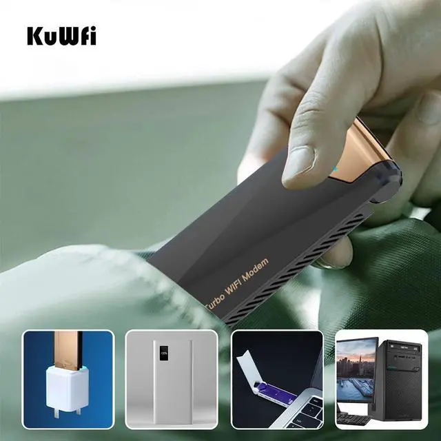 Alt view image 3 of 5 - WDINLY 4G LTE USB Modem Dongle Router with WiFi Hotspot, High Speed Modem Wireless Internet WiFi Hotspot Router Unlocked Portable Support 4G FDD: B2/ B4/ B5/ B12/ B17 for PC, Desktop, Laptop, Tablet