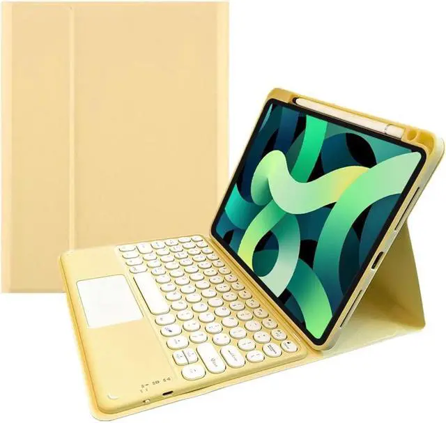 Main image of kaitesi Touch Keyboard Case for iPad Air 11" (M3/M2)/ Air (5th/4th Gen) 10.9"/ Pro 11" (4th/3rd/2nd/1st Generation) Case with Touchpad Detachable Color Keyboard(Yellow)