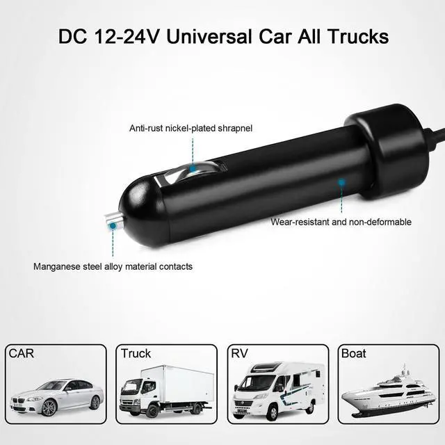 Alt view image 5 of 5 - 12-24V DC 65W USB C Car Charger for Dell Latitude 13 14 15 5430 7210 Dell Precision 3570 Dell XPS 13 Plus Laptop Power Supply Lenovo Asus HP Acer 65W Car Charger