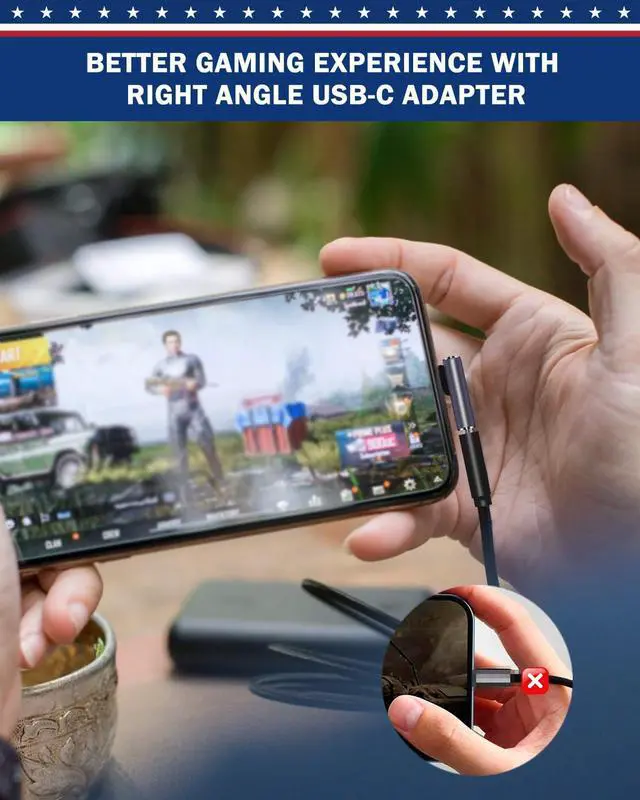 Alt view image 3 of 5 - ShineeKee 90 Degree Right Angle USB C Adapter 40Gbps Data Transfer USB 4.0/Thunderbolt 4 Type C Male to Female Connector Extender for Mobile Phone, Switch, Steam Deck, Tablet, Laptop (12 Pack)