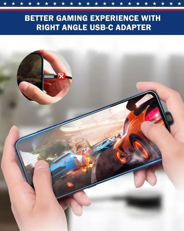 Alt view image 3 of 5 - ShineeKee 180 Degree USB C Adapter U Shape 40Gbps Data Transfer USB 4.0/Thunderbolt 4 Type C Male to Female Connector Extender for Mobile Phone, Switch, Steam Deck, Tablet, Laptop (12 Pack)