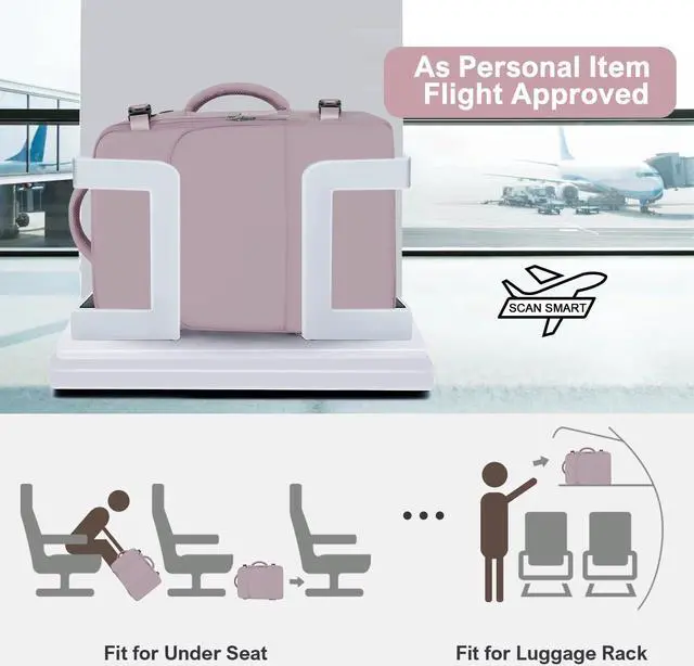 Alt view image 3 of 5 - Sinaliy Travel laptop Backpack for Women, Personal Item Size Flight Approved, 16 Inch Laptop Bag with Multi-Pockets, College Computer Bag, Waterproof Carry On Backpack Casual Daypack Backpack