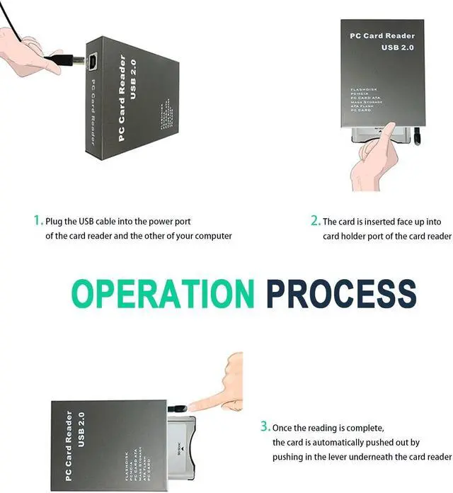 Alt view image 4 of 4 - SPENFiLY USB2.0-Plastic Version Interface PCMCIA Card Reader,Read Flashdisk,PCMCIA,PC-Card ATA,Mass Storage ATA Flash,PC Card