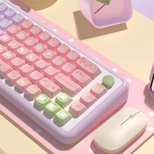 Alt view image 2 of 5 - daixiahu Flower Language Theme keycaps 158 Key PBT keycaps MDA Custom keycap Set is Suitable for 61/87/104/108 Cherry MX Switch and Other Mechanical Keyboards