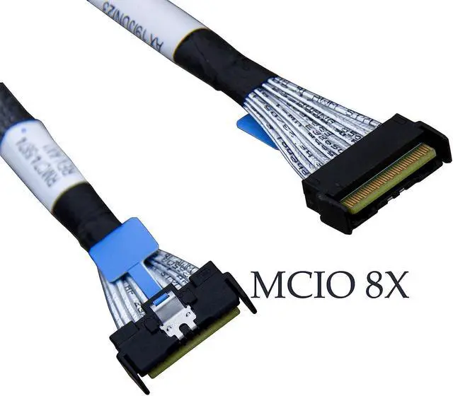 Alt view image 4 of 5 - DiliVing   x8 to  x8,-- 74Pin to - 74Pin,PCIe Gen5 Mini Cooledge IODouble Straight Cable 100CM (CBL-MCIO-1270S4T2)