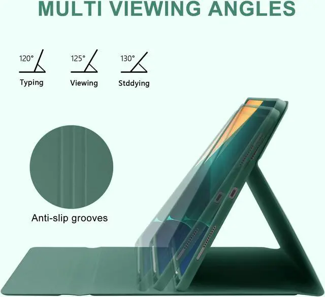 Alt view image 3 of 5 - TaIYanG Keyboard Case for iPad Air 13-inch M3/M2/Pro 12.9 (6th & 5th Generation), Detachable Bluetooth Keyboard Case with Pencil Holder,Auto Sleep/Wake for iPad Air 13"(2025&2024)/Pro 12.9,Dark Green