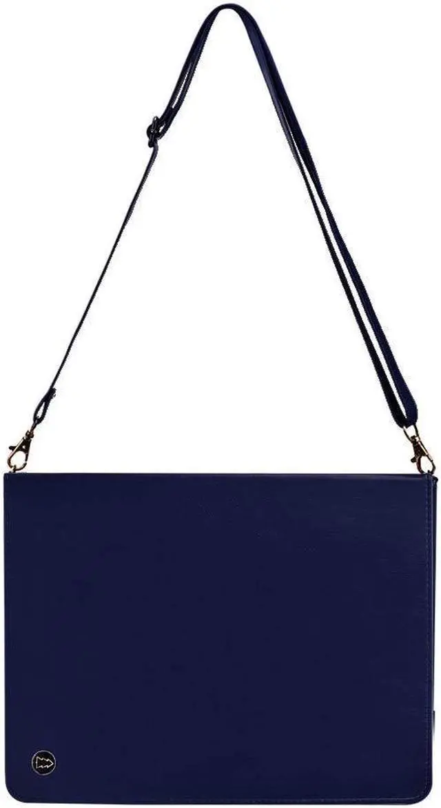 Alt view image 5 of 5 - Handbag Case for iPad (A16) 11" 2025 & iPad 10th Gen 10.9", Techcircle Folio Stand PU Leather Multi-Card Slots Envelope Pocket Wallet Cover with Hand Strap+Shoulder Strap+Pen Holder, Navy