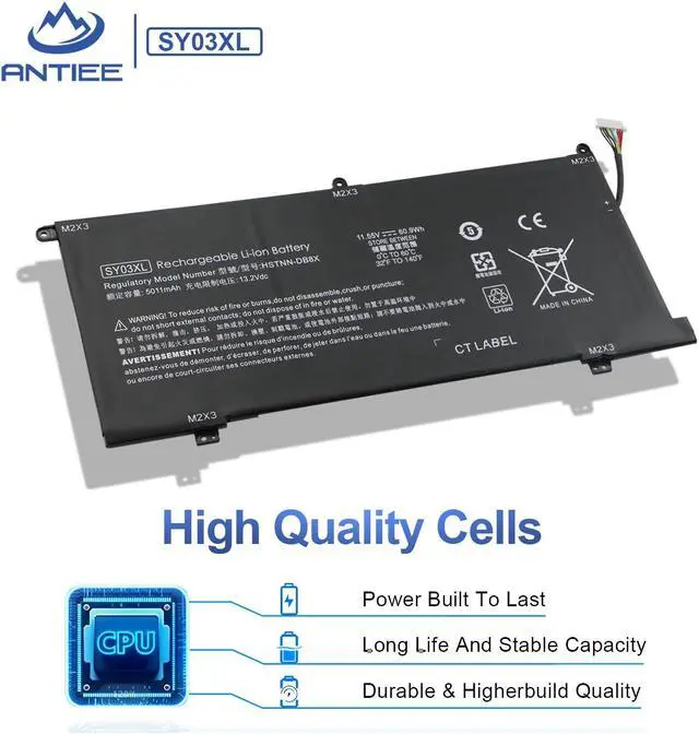 Alt view image 4 of 5 - ANTIEE SY03XL Laptop Battery for HP Chromebook X360 14 G1 14-DA 14-DA0011DX 14-DA0500ND 14-DA0021NR Chromebook 15-DE 15-DE0010NR 15-DE0021CL L29959-002 L29913-221 SY03060XL 11.55V 60.9Wh
