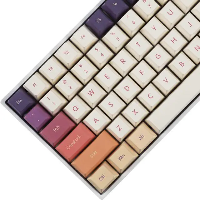 Main image of YMDK 143 Smoke Cloud Keycaps Dye-Sub Thick PBT Cherry Profile Key caps for TKL 61 64 68 75 87 96 104 108 GMMK MX Mechanical Keyboard