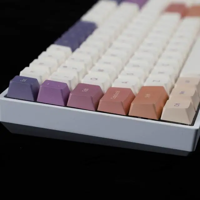 Alt view image 3 of 5 - YMDK 143 Smoke Cloud Keycaps Dye-Sub Thick PBT Cherry Profile Key caps for TKL 61 64 68 75 87 96 104 108 GMMK MX Mechanical Keyboard