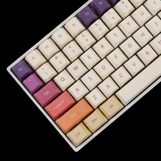 Alt view image 5 of 5 - YMDK 143 Smoke Cloud Keycaps Dye-Sub Thick PBT Cherry Profile Key caps for TKL 61 64 68 75 87 96 104 108 GMMK MX Mechanical Keyboard