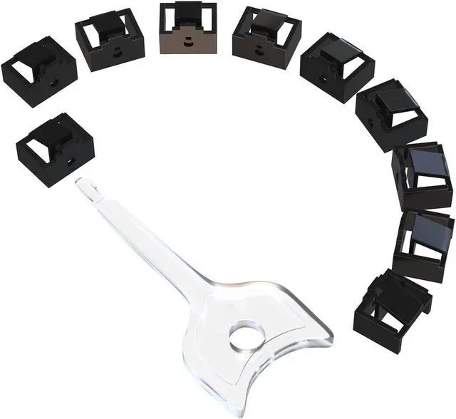Main image of 72 Pcs RJ45 Port Lock with 3 Keys, Locking RJ45 Port/Dust Blocker,Compatible with Computer,TV,Router,Other Devicesrj45(Black)
