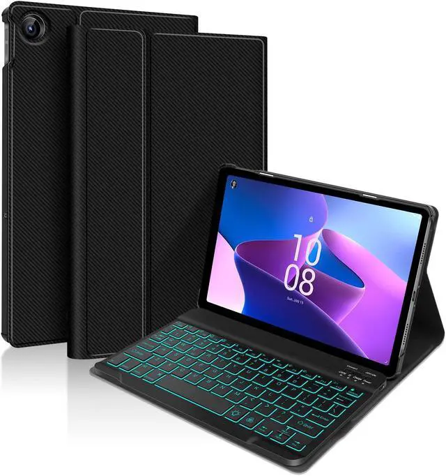Main image of XIWMIX Lenovo Tab M10 Plus Backlit Keyboard Case 10.6 Inch 3rd Gen 2022, Slim Case Lightweight Smart Tablet Cover with Magnetically Detachable Wireless Bluetooth Keyboard for Lenovo Tab M10 Plus 10.6"