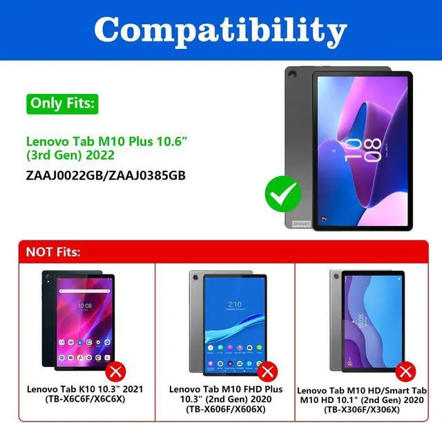 Alt view image 2 of 5 - XIWMIX Lenovo Tab M10 Plus Backlit Keyboard Case 10.6 Inch 3rd Gen 2022, Slim Case Lightweight Smart Tablet Cover with Magnetically Detachable Wireless Bluetooth Keyboard for Lenovo Tab M10 Plus 10.6"