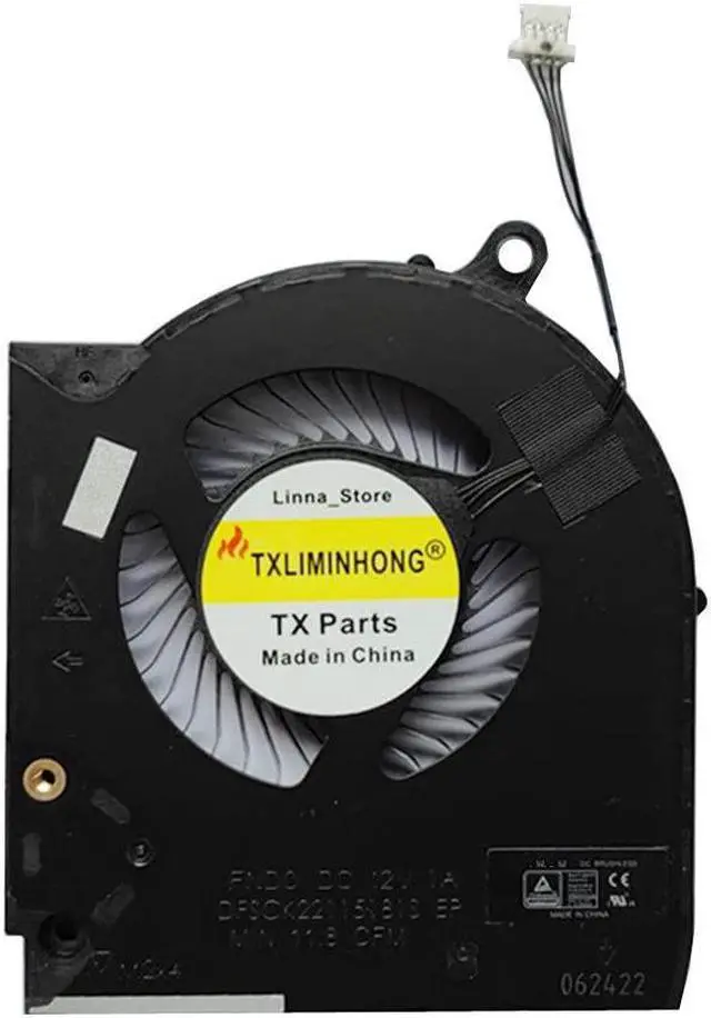 Alt view image 4 of 4 - TXLIMINHONG New Compatible CPU and GPU Cooling Fan for Dell Alienware M15 R5 M15 R6 M15 Ryzen R5 M15 Ryzen R6 2021 Series FND1 FND0 DFSCK22115181S DFSCK22D058833 5K210D3LEJ 5K2105G70D DC12V Fan