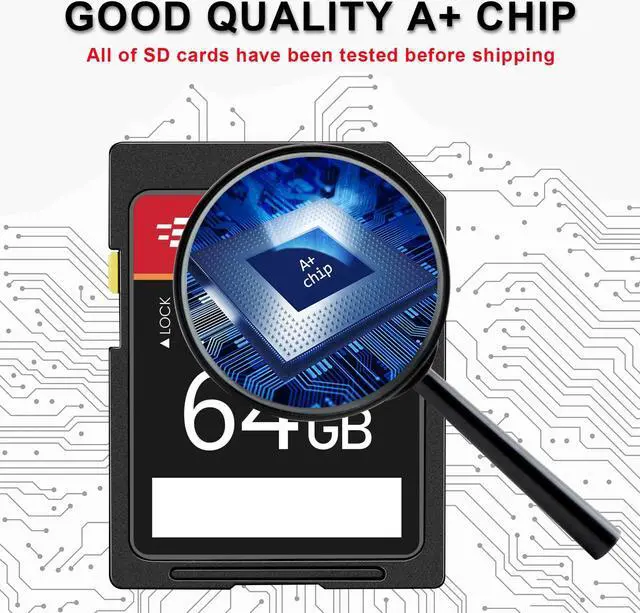 Alt view image 3 of 5 - 5-Pack of SD Card 64GB EASTBULL Class 10 SD Cards U1 V30 High-Speed 100MB/s Read SDXC Memory Card 5-Pack for Camera, Full HD Video, with 5 Mini Cases (64 GB, 5 Pack)