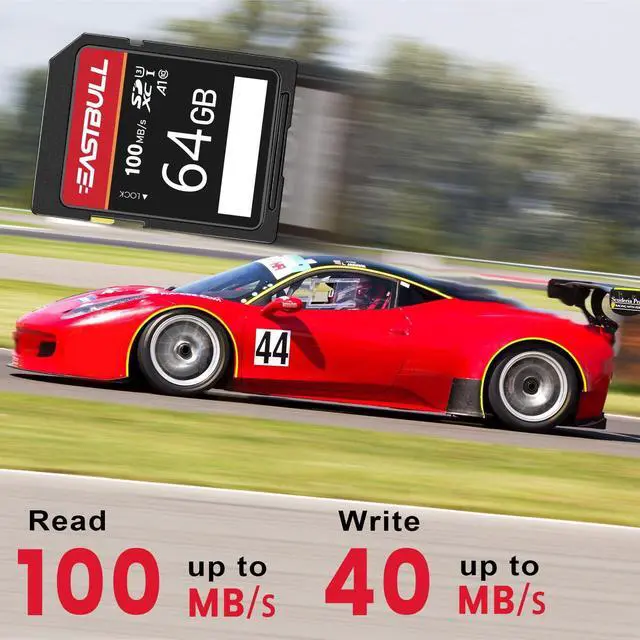 Alt view image 4 of 5 - 5-Pack of SD Card 64GB EASTBULL Class 10 SD Cards U1 V30 High-Speed 100MB/s Read SDXC Memory Card 5-Pack for Camera, Full HD Video, with 5 Mini Cases (64 GB, 5 Pack)