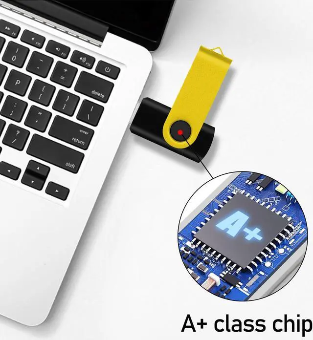 Alt view image 2 of 5 - EASTBULL USB 2.0 Flash Drive 2GB with Lanyards Thumb Drives Bulk 20 Pack Colorful Multipack Memory Stick Pen Drive Swivel Design(2GB 20 Pack)